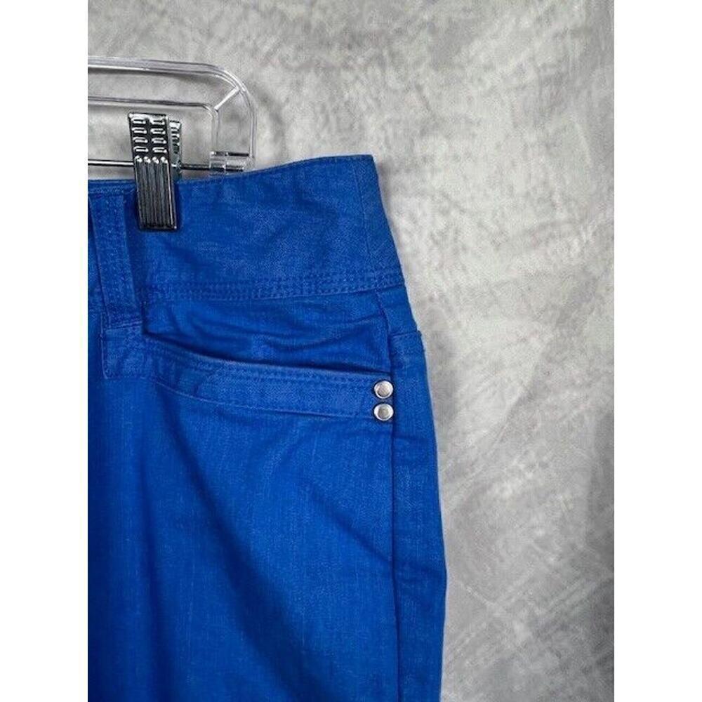 Larry Levine Women's Size 14 Double Snap Straight Leg Blue Jeans - Picture 3 of 9